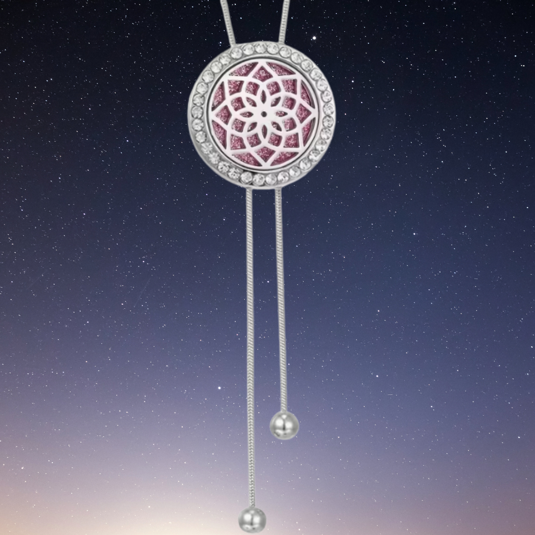 Pendentif diffuseur d'huiles essentielles Mandala Radiant | Bijou d'aromathérapie