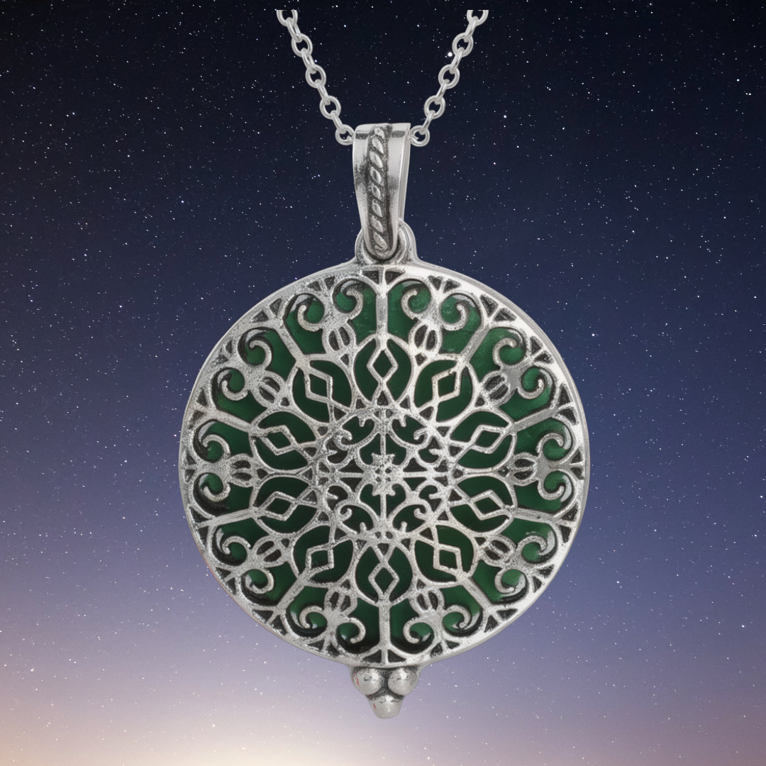 Emerald Mandala Aroma Pendant